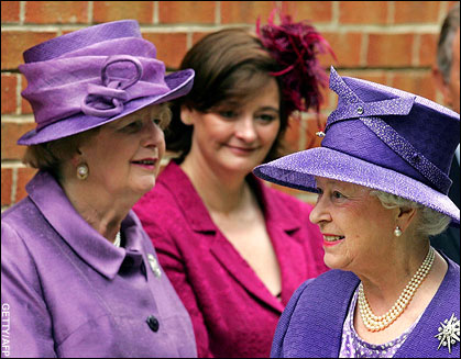 [ Lady Thatcher, Mrs Blair and The Queen ]